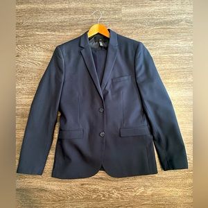 H&M Mens Navy Blue Slim Fit Suit